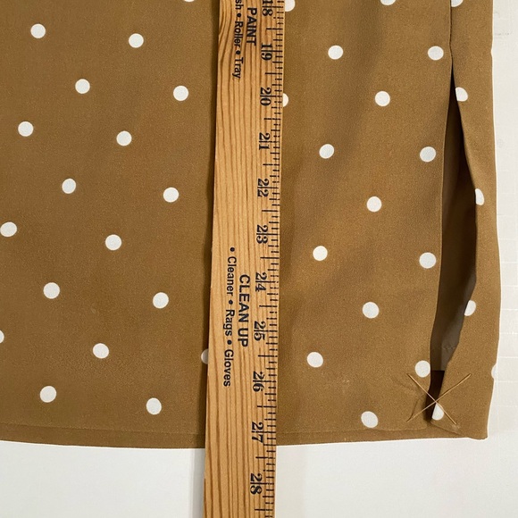 J. Crew Tan Polka Dot Skirt Elastic Waist Size XS  With Pockets Pull-on skirt - Picture 6 of 16